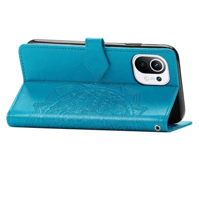 Кожаный чехол (книжка) Art Case с визитницей для Xiaomi Mi 11 Lite Синий Кожаный чехол (книжка) Art Case с визитницей для Xiaomi Mi 11 Lite Синий
