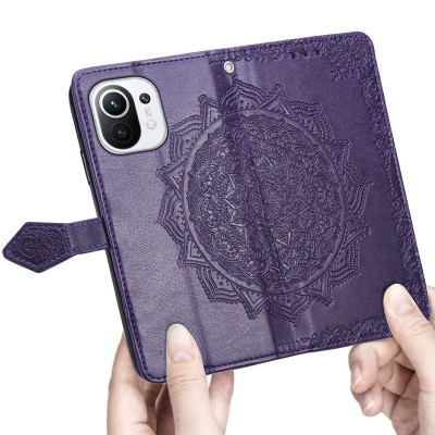Кожаный чехол (книжка) Art Case с визитницей для Xiaomi Mi 11 Lite Фиолетовый Кожаный чехол (книжка) Art Case с визитницей для Xiaomi Mi 11 Lite Фиолетовый