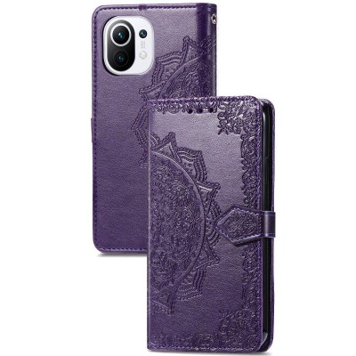 Кожаный чехол (книжка) Art Case с визитницей для Xiaomi Mi 11 Lite Фиолетовый Кожаный чехол (книжка) Art Case с визитницей для Xiaomi Mi 11 Lite Фиолетовый