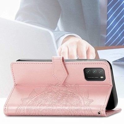 Кожаный чехол (книжка) Art Case с визитницей для Xiaomi Poco M3 Розовый Кожаный чехол (книжка) Art Case с визитницей для Xiaomi Poco M3 Розовый