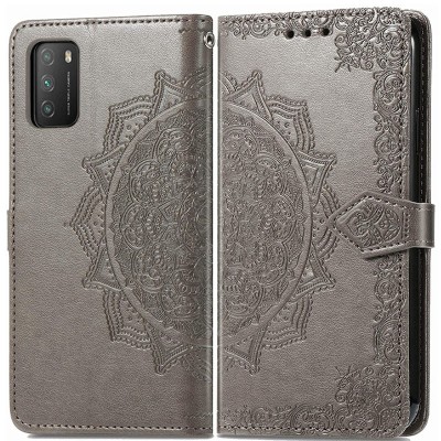 Кожаный чехол (книжка) Art Case с визитницей для Xiaomi Poco M3 Серый Кожаный чехол (книжка) Art Case с визитницей для Xiaomi Poco M3 Серый