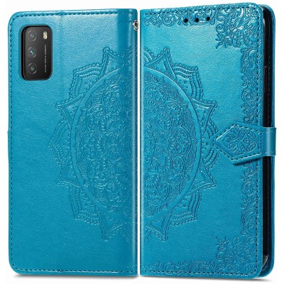 Кожаный чехол (книжка) Art Case с визитницей для Xiaomi Poco M3 Синий Кожаный чехол (книжка) Art Case с визитницей для Xiaomi Poco M3 Синий