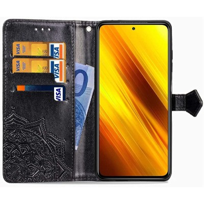 Кожаный чехол (книжка) Art Case с визитницей для Xiaomi Poco M3 Черный Кожаный чехол (книжка) Art Case с визитницей для Xiaomi Poco M3 Черный