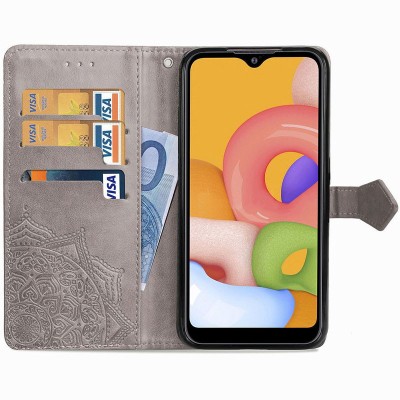 Кожаный чехол (книжка) Art Case с визитницей для Xiaomi Redmi 9C Серый Кожаный чехол (книжка) Art Case с визитницей для Xiaomi Redmi 9C Серый