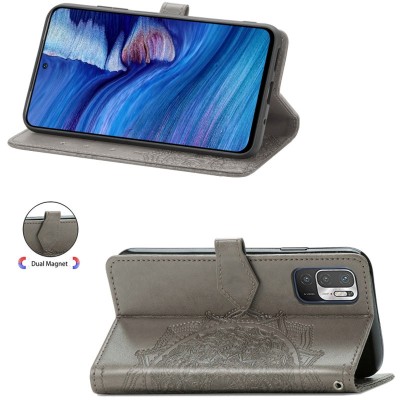 Кожаный чехол (книжка) Art Case с визитницей для Xiaomi Redmi Note 10 5G / Poco M3 Pro Серый Кожаный чехол (книжка) Art Case с визитницей для Xiaomi Redmi Note 10 5G / Poco M3 Pro Серый