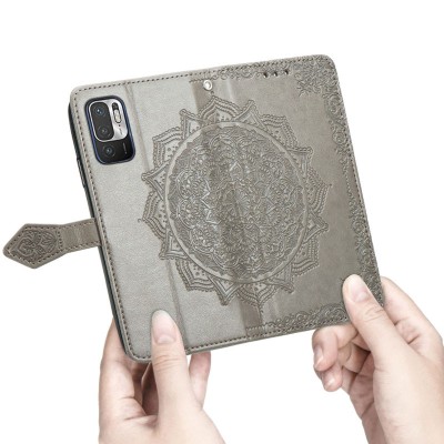Кожаный чехол (книжка) Art Case с визитницей для Xiaomi Redmi Note 10 5G / Poco M3 Pro Серый Кожаный чехол (книжка) Art Case с визитницей для Xiaomi Redmi Note 10 5G / Poco M3 Pro Серый