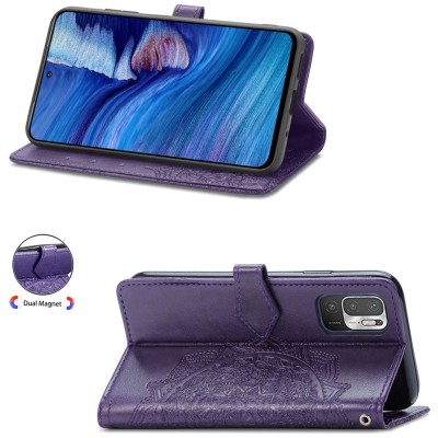 Кожаный чехол (книжка) Art Case с визитницей для Xiaomi Redmi Note 10 5G / Poco M3 Pro Фиолетовый Кожаный чехол (книжка) Art Case с визитницей для Xiaomi Redmi Note 10 5G / Poco M3 Pro Фиолетовый