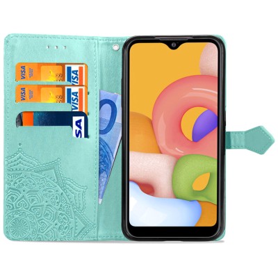 Кожаный чехол (книжка) Art Case с визитницей для Xiaomi Redmi Note 9 / Redmi 10X Бирюзовый Кожаный чехол (книжка) Art Case с визитницей для Xiaomi Redmi Note 9 / Redmi 10X Бирюзовый