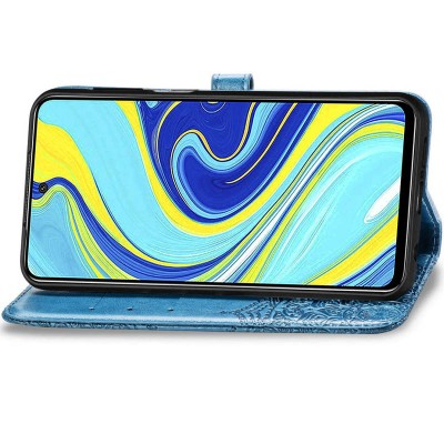 Кожаный чехол (книжка) Art Case с визитницей для Xiaomi Redmi Note 9 / Redmi 10X Синий Кожаный чехол (книжка) Art Case с визитницей для Xiaomi Redmi Note 9 / Redmi 10X Синий