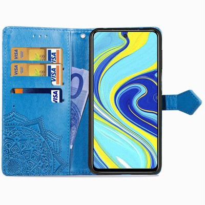 Кожаный чехол (книжка) Art Case с визитницей для Xiaomi Redmi Note 9 / Redmi 10X Синий Кожаный чехол (книжка) Art Case с визитницей для Xiaomi Redmi Note 9 / Redmi 10X Синий