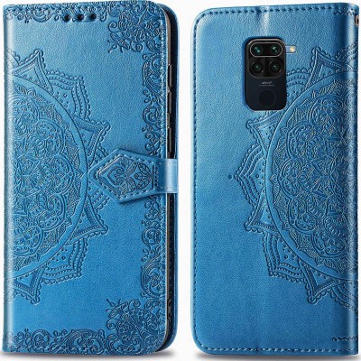 Кожаный чехол (книжка) Art Case с визитницей для Xiaomi Redmi Note 9 / Redmi 10X Синий Кожаный чехол (книжка) Art Case с визитницей для Xiaomi Redmi Note 9 / Redmi 10X Синий