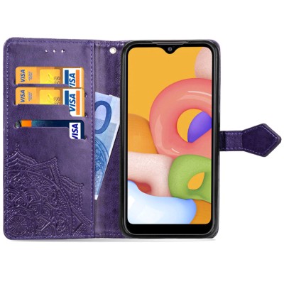 Кожаный чехол (книжка) Art Case с визитницей для Xiaomi Redmi Note 9 / Redmi 10X Фиолетовый Кожаный чехол (книжка) Art Case с визитницей для Xiaomi Redmi Note 9 / Redmi 10X Фиолетовый