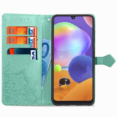 Кожаный чехол (книжка) Art Case с визитницей для ZTE Blade 20 Smart Бирюзовый Кожаный чехол (книжка) Art Case с визитницей для ZTE Blade 20 Smart Бирюзовый