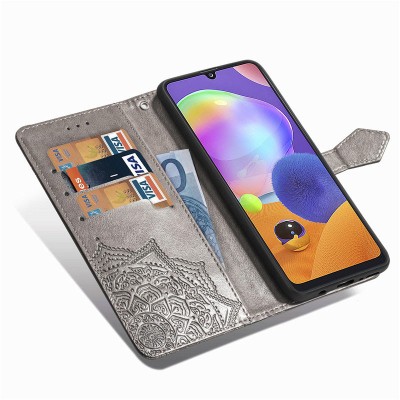 Кожаный чехол (книжка) Art Case с визитницей для ZTE Blade 20 Smart Серый Кожаный чехол (книжка) Art Case с визитницей для ZTE Blade 20 Smart Серый