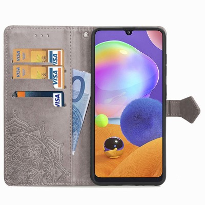Кожаный чехол (книжка) Art Case с визитницей для ZTE Blade 20 Smart Серый Кожаный чехол (книжка) Art Case с визитницей для ZTE Blade 20 Smart Серый