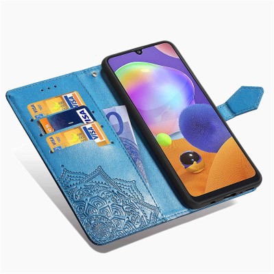 Кожаный чехол (книжка) Art Case с визитницей для ZTE Blade 20 Smart Синий Кожаный чехол (книжка) Art Case с визитницей для ZTE Blade 20 Smart Синий