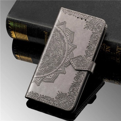 Кожаный чехол (книжка) Art Case с визитницей для ZTE Blade A5 (2020) Серый Кожаный чехол (книжка) Art Case с визитницей для ZTE Blade A5 (2020) Серый