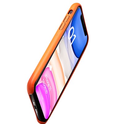 Кожаный чехол AHIMSA PU Leather Case (A) для Apple iPhone 11 (6.1") Оранжевый Кожаный чехол AHIMSA PU Leather Case (A) для Apple iPhone 11 (6.1") Оранжевый