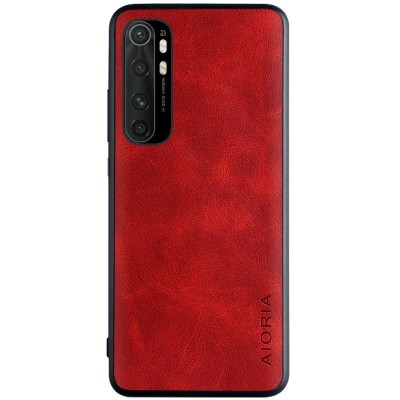 Кожаный чехол AIORIA Vintage для Xiaomi Mi Note 10 Lite Красный Кожаный чехол AIORIA Vintage для Xiaomi Mi Note 10 Lite Красный