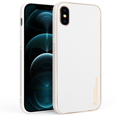 Кожаный чехол Xshield для Apple iPhone X / XS (5.8") Белый / White Кожаный чехол Xshield для Apple iPhone X / XS (5.8") Белый / White