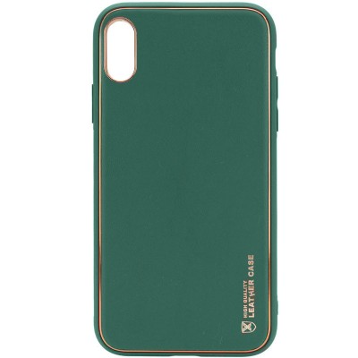 Кожаный чехол Xshield для Apple iPhone X / XS (5.8") Зеленый / Army green Кожаный чехол Xshield для Apple iPhone X / XS (5.8") Зеленый / Army green