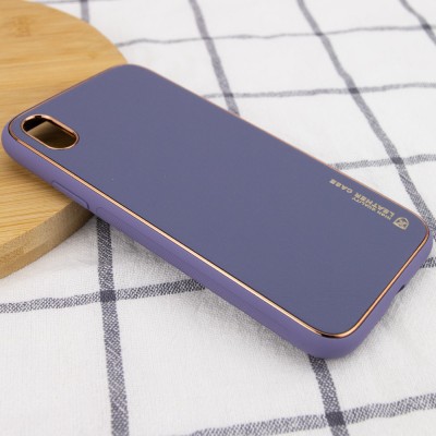 Кожаный чехол Xshield для Apple iPhone X / XS (5.8") Серый / Lavender Gray Кожаный чехол Xshield для Apple iPhone X / XS (5.8") Серый / Lavender Gray