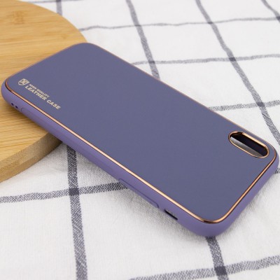 Кожаный чехол Xshield для Apple iPhone X / XS (5.8") Серый / Lavender Gray Кожаный чехол Xshield для Apple iPhone X / XS (5.8") Серый / Lavender Gray