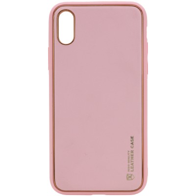 Кожаный чехол Xshield для Apple iPhone XR (6.1") Розовый / Pink Кожаный чехол Xshield для Apple iPhone XR (6.1") Розовый / Pink