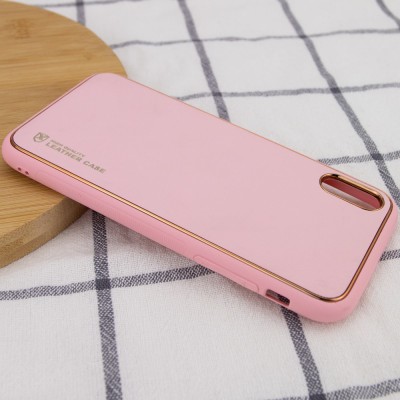 Кожаный чехол Xshield для Apple iPhone XR (6.1") Розовый / Pink Кожаный чехол Xshield для Apple iPhone XR (6.1") Розовый / Pink