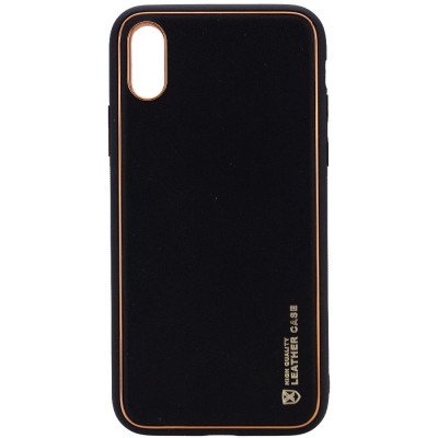 Кожаный чехол Xshield для Apple iPhone XR (6.1") Черный / Black Кожаный чехол Xshield для Apple iPhone XR (6.1") Черный / Black