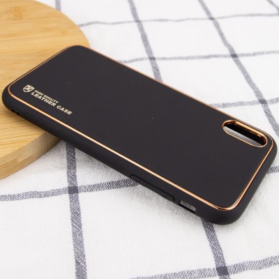 Кожаный чехол Xshield для Apple iPhone XR (6.1") Черный / Black Кожаный чехол Xshield для Apple iPhone XR (6.1") Черный / Black