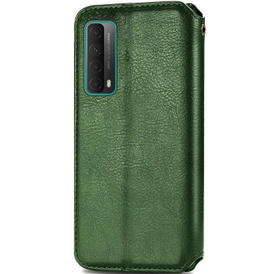 Кожаный чехол книжка GETMAN Cubic (PU) для Huawei P Smart (2021) / Y7a Зеленый Кожаный чехол книжка GETMAN Cubic (PU) для Huawei P Smart (2021) / Y7a Зеленый