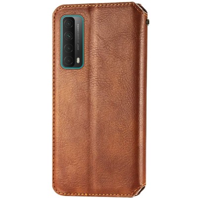 Кожаный чехол книжка GETMAN Cubic (PU) для Huawei P Smart (2021) / Y7a Коричневый Кожаный чехол книжка GETMAN Cubic (PU) для Huawei P Smart (2021) / Y7a Коричневый