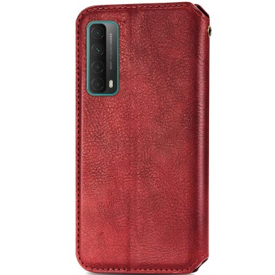 Кожаный чехол книжка GETMAN Cubic (PU) для Huawei P Smart (2021) / Y7a Красный Кожаный чехол книжка GETMAN Cubic (PU) для Huawei P Smart (2021) / Y7a Красный