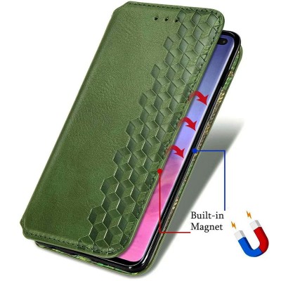 Кожаный чехол книжка GETMAN Cubic (PU) для Huawei Y6p Зеленый Кожаный чехол книжка GETMAN Cubic (PU) для Huawei Y6p Зеленый