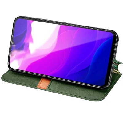Кожаный чехол книжка GETMAN Cubic (PU) для Huawei Y6p Зеленый Кожаный чехол книжка GETMAN Cubic (PU) для Huawei Y6p Зеленый
