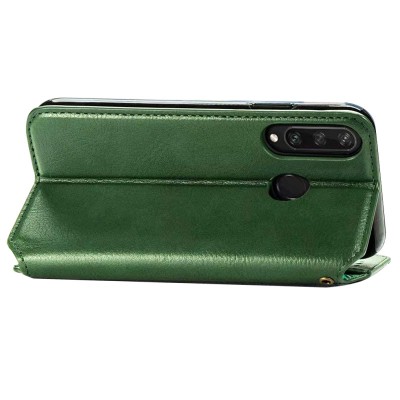 Кожаный чехол книжка GETMAN Cubic (PU) для Huawei Y6p Зеленый Кожаный чехол книжка GETMAN Cubic (PU) для Huawei Y6p Зеленый