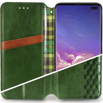 Кожаный чехол книжка GETMAN Cubic (PU) для Huawei Y6p Зеленый Кожаный чехол книжка GETMAN Cubic (PU) для Huawei Y6p Зеленый