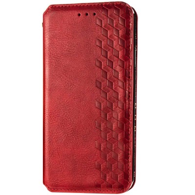 Кожаный чехол книжка GETMAN Cubic (PU) для Huawei Y6p Красный Кожаный чехол книжка GETMAN Cubic (PU) для Huawei Y6p Красный