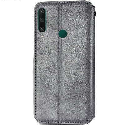 Купити Кожаный чехол книжка GETMAN Cubic (PU) для Huawei Y6p Серый Купити Кожаный чехол книжка GETMAN Cubic (PU) для Huawei Y6p Серый