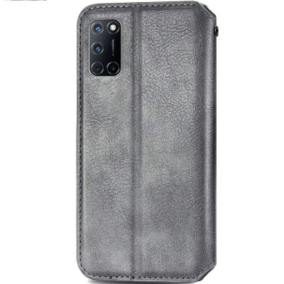Кожаный чехол книжка GETMAN Cubic (PU) для Oppo A52 / A72 / A92 Серый Кожаный чехол книжка GETMAN Cubic (PU) для Oppo A52 / A72 / A92 Серый