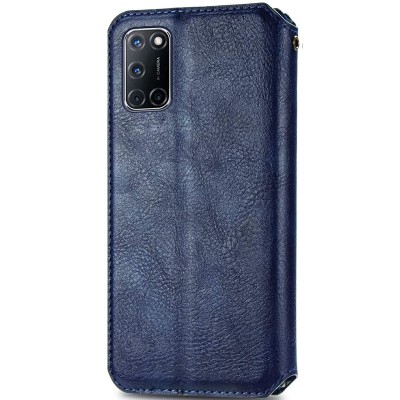 Кожаный чехол книжка GETMAN Cubic (PU) для Oppo A52 / A72 / A92 Синий Кожаный чехол книжка GETMAN Cubic (PU) для Oppo A52 / A72 / A92 Синий