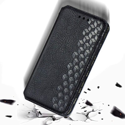 Кожаный чехол книжка GETMAN Cubic (PU) для Oppo A52 / A72 / A92 Черный
