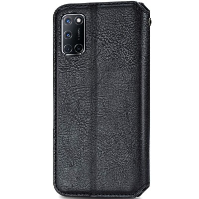 Кожаный чехол книжка GETMAN Cubic (PU) для Oppo A52 / A72 / A92 Черный