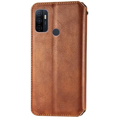 Кожаный чехол книжка GETMAN Cubic (PU) для Oppo A53 / A32 / A33 Коричневый Кожаный чехол книжка GETMAN Cubic (PU) для Oppo A53 / A32 / A33 Коричневый