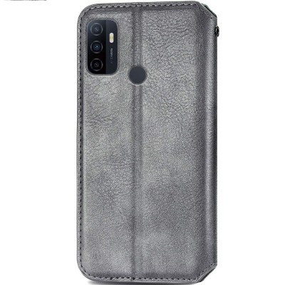 Кожаный чехол книжка GETMAN Cubic (PU) для Oppo A53 / A32 / A33 Серый Кожаный чехол книжка GETMAN Cubic (PU) для Oppo A53 / A32 / A33 Серый