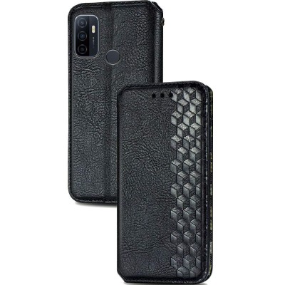 Кожаный чехол книжка GETMAN Cubic (PU) для Oppo A53 / A32 / A33 Черный Кожаный чехол книжка GETMAN Cubic (PU) для Oppo A53 / A32 / A33 Черный