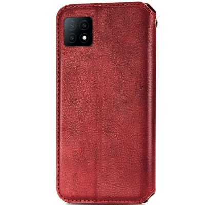 Кожаный чехол книжка GETMAN Cubic (PU) для Oppo A53 5G / A73 5G Красный Кожаный чехол книжка GETMAN Cubic (PU) для Oppo A53 5G / A73 5G Красный