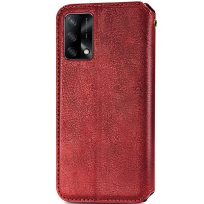 Кожаный чехол книжка GETMAN Cubic (PU) для Oppo A74 4G Красный Кожаный чехол книжка GETMAN Cubic (PU) для Oppo A74 4G Красный