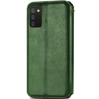 Кожаный чехол книжка GETMAN Cubic (PU) для Samsung Galaxy A02s / M02s Зеленый Кожаный чехол книжка GETMAN Cubic (PU) для Samsung Galaxy A02s / M02s Зеленый